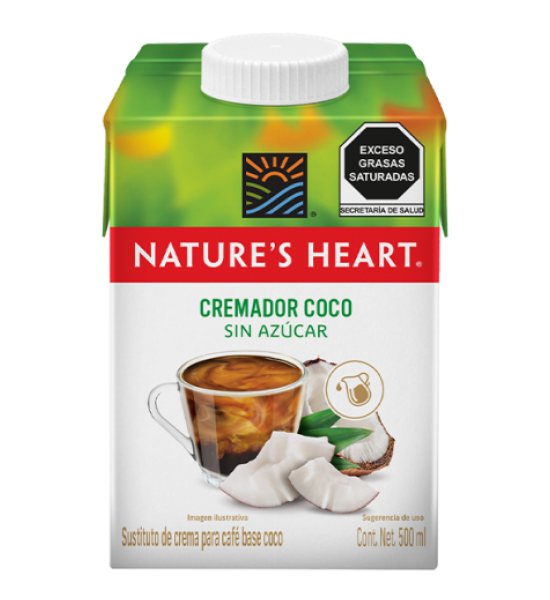 Sustituto Líquido de Crema para Café Coco Nature's Heart 500 ml