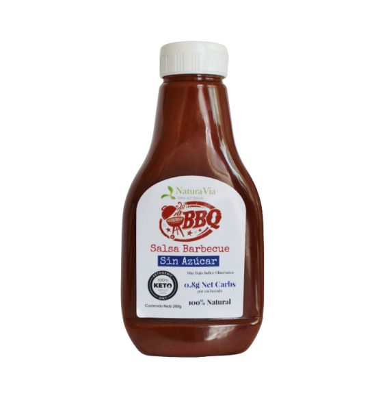 Salsa BBQ Keto Sin azúcar Natura Via 260 g